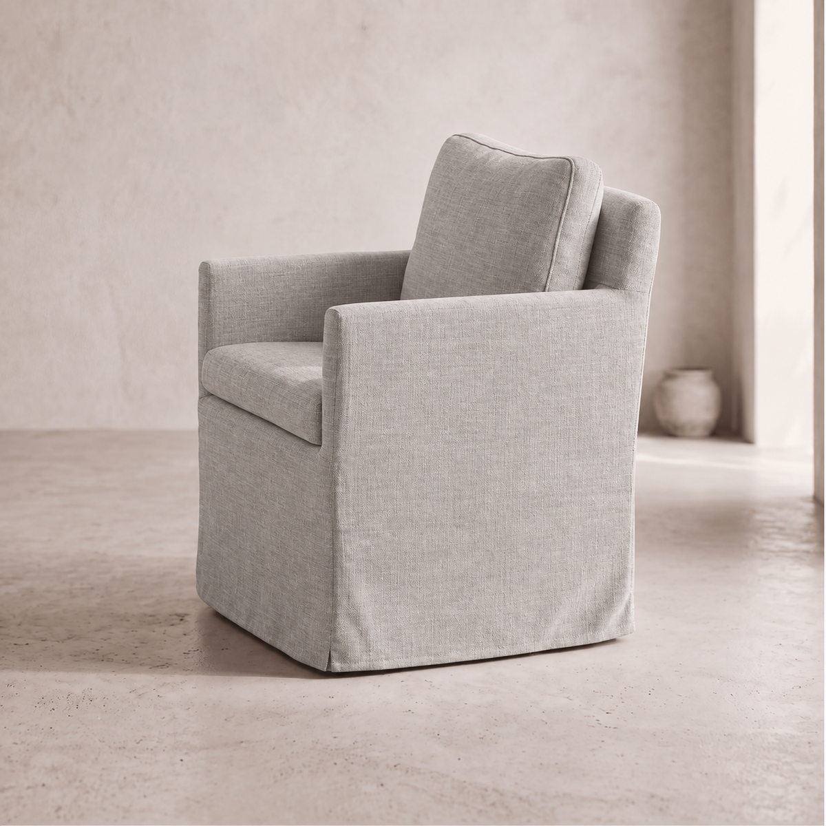 Fauteuil Carmel Lin Gris Homa Home