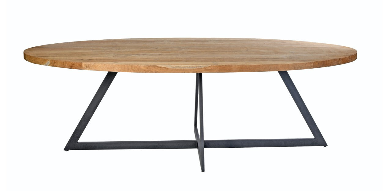 Table ovale Arya pied équerre L'Empreinte