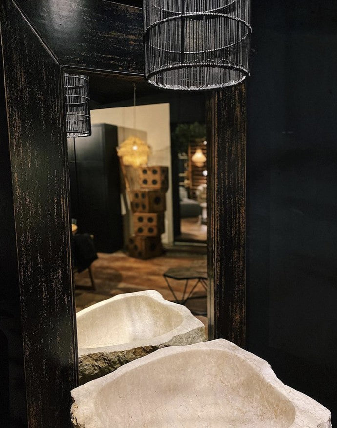 Grand miroir dark antique homa home