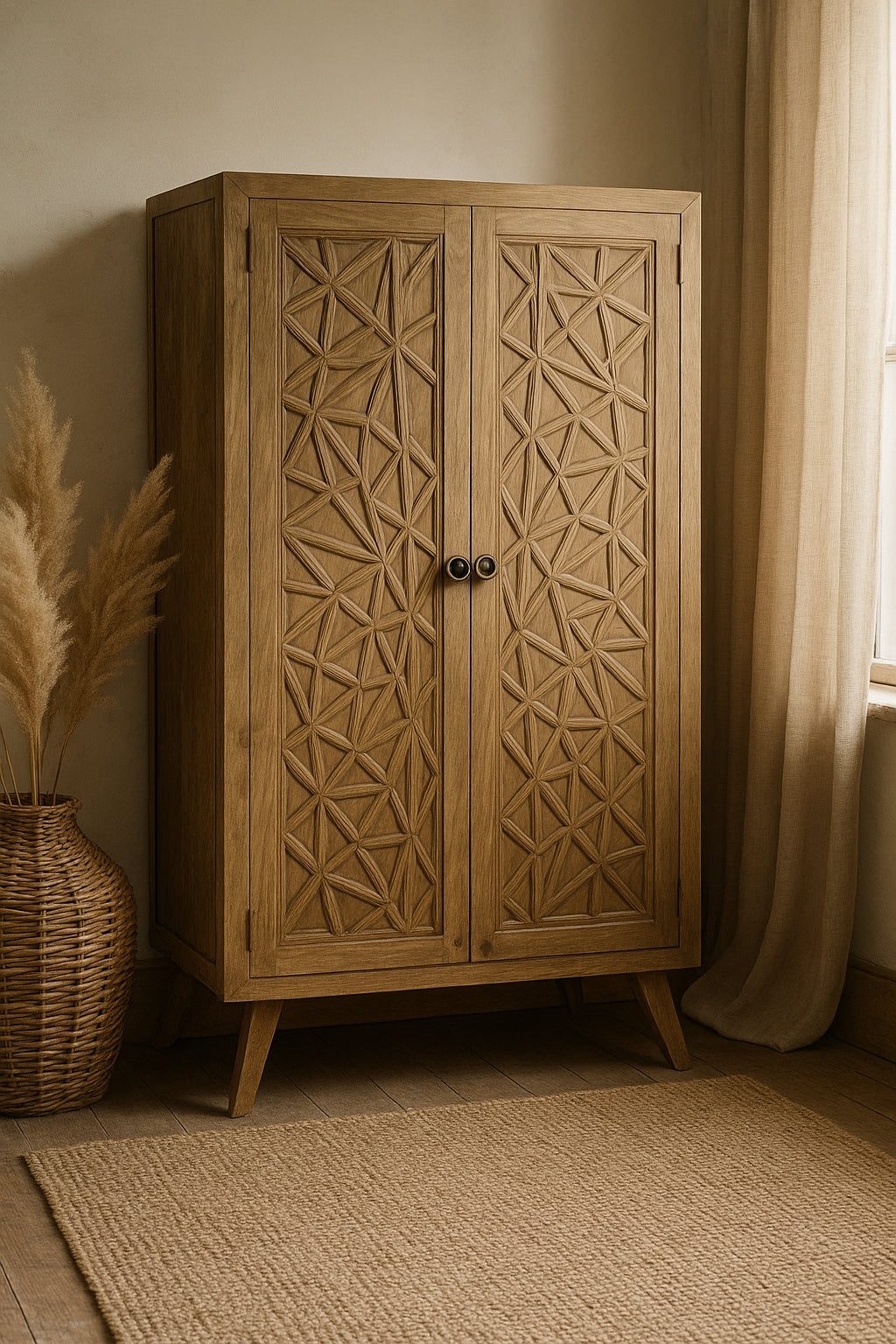 Mini armoire sculptée Fleur L'Empreinte