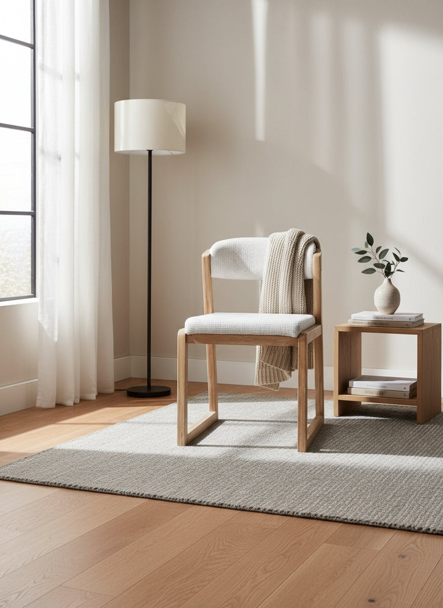 Chaise blanche luge L'Empreinte