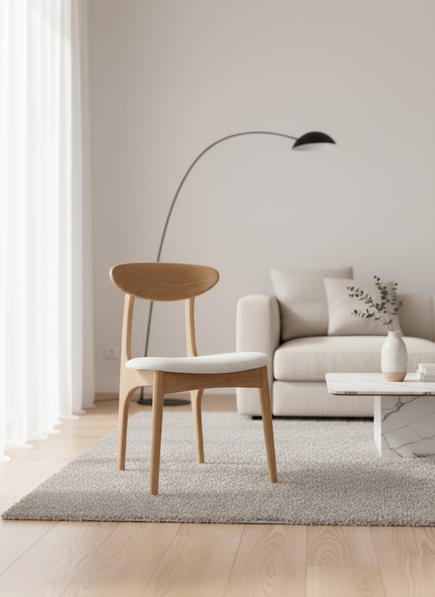 Chaise blanche écolière L'Empreinte