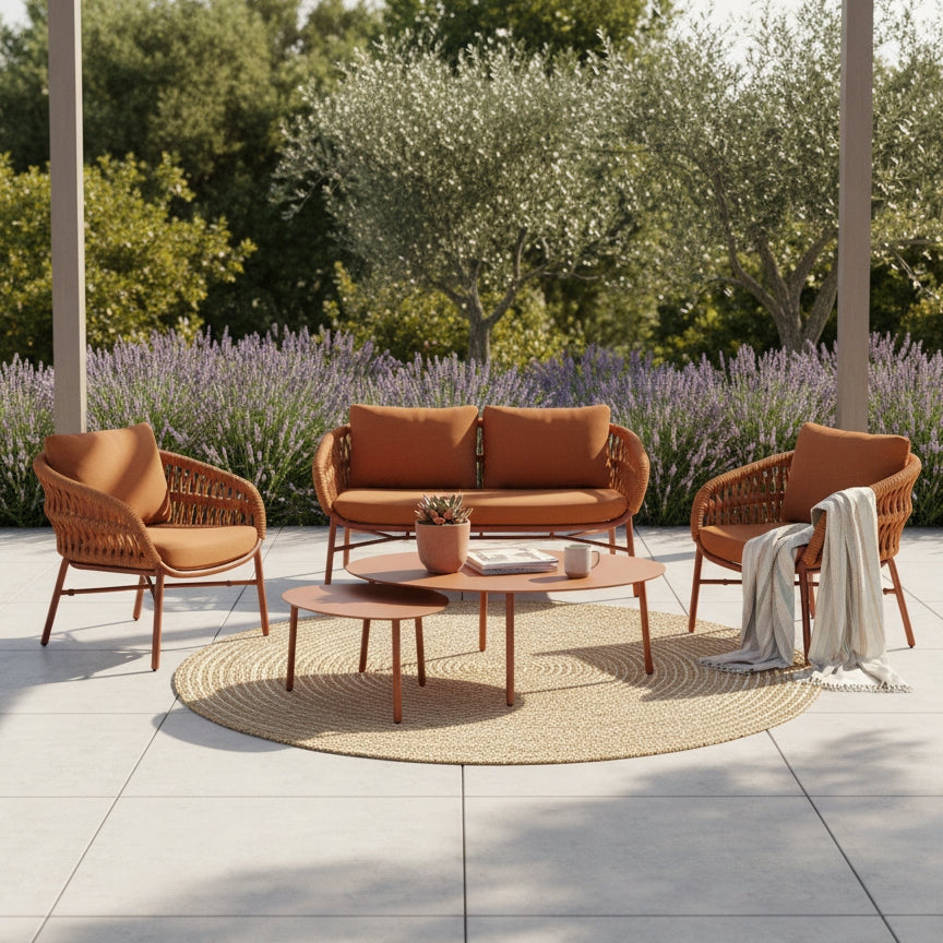 Salon complet HOLLY Terracotta