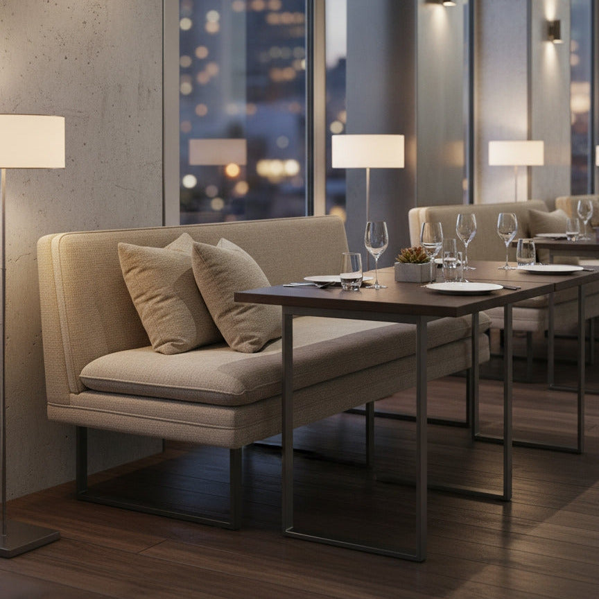 Banquette sur pied Como Beige 180cm homa home