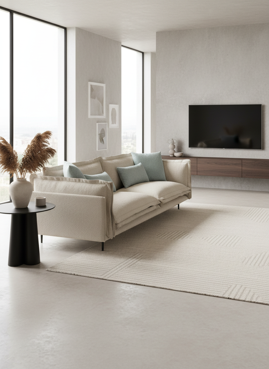Canapé AMSTERDAM Beige 260cm homa home