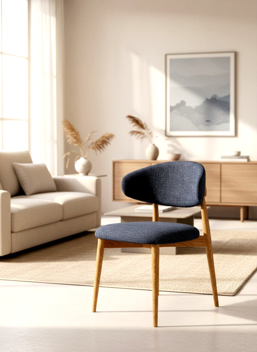Chaise Jaspe Naturel & Bleu L'Empreinte