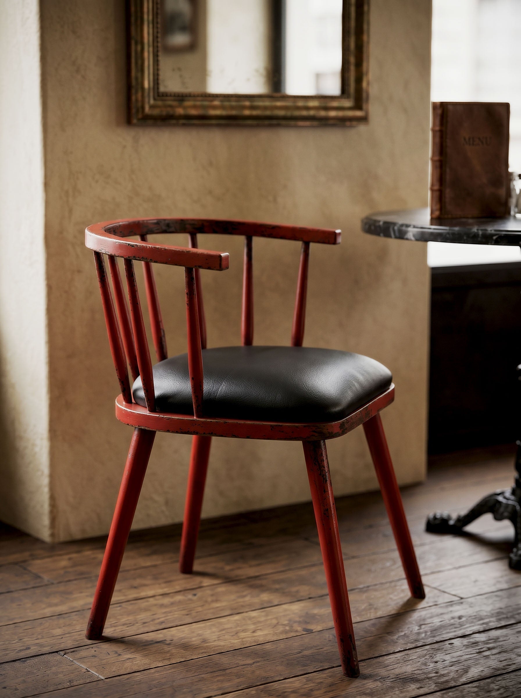 Chaise bistrot London rouge homa home