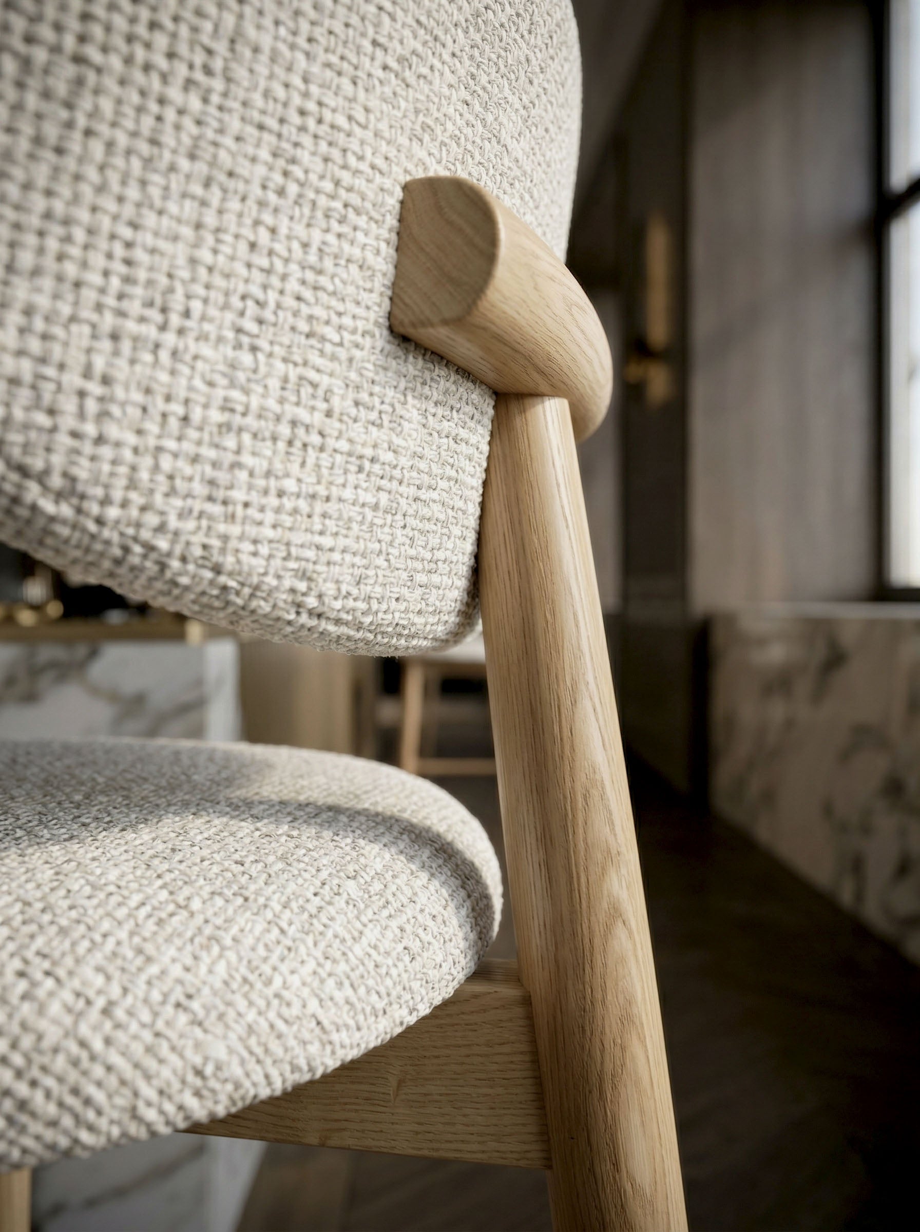 Tabouret JASPE Naturel & White L'Empreinte