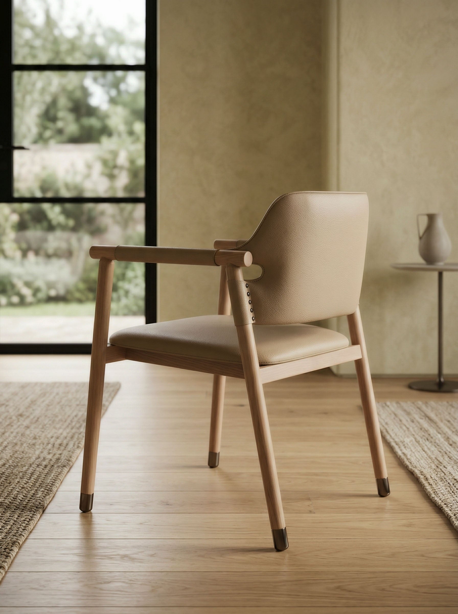 Chaise AARHUS assise en cuir homa home