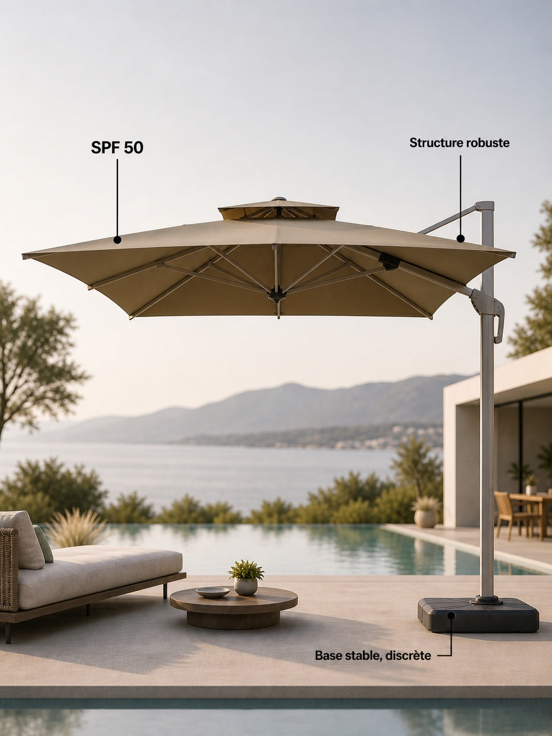 Parasol SOLEA 350x400cm homa home