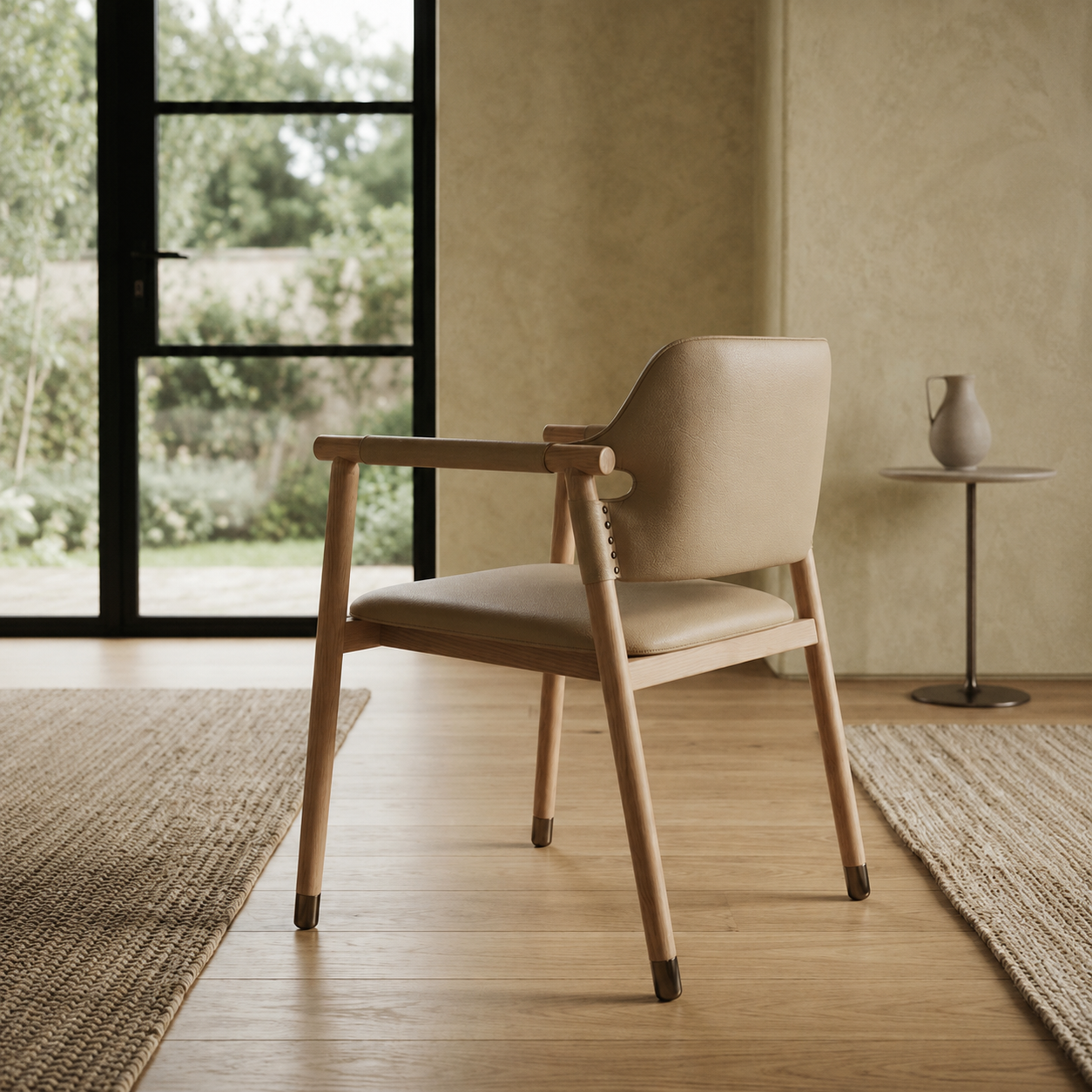 Chaise AARHUS assise en cuir homa home