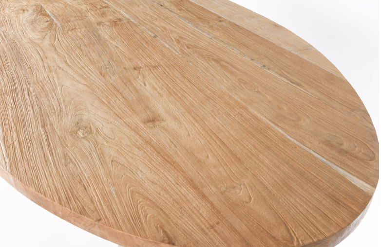 Table ovale Arya pied croisé L'Empreinte