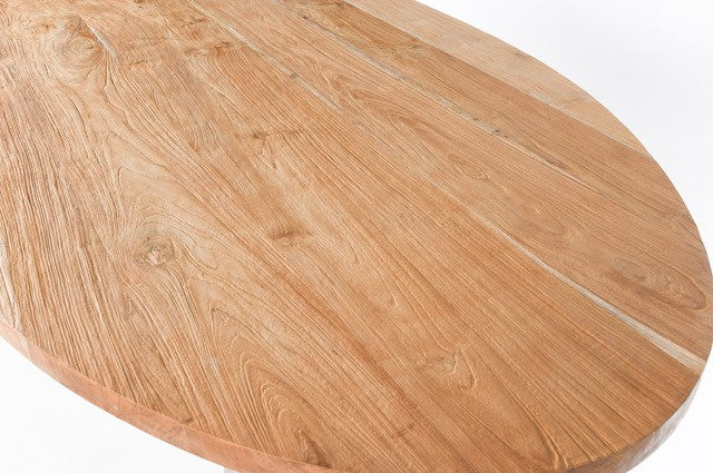 Table ovale Arya pied équerre L'Empreinte