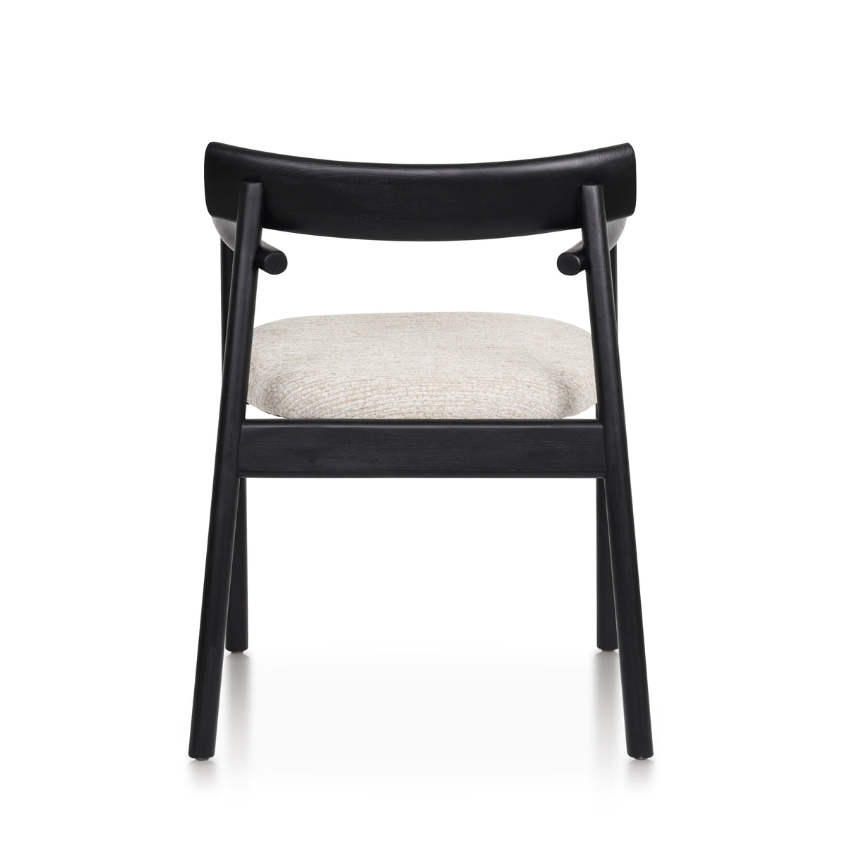 Chaise GAIA noir et tissu crème homa home