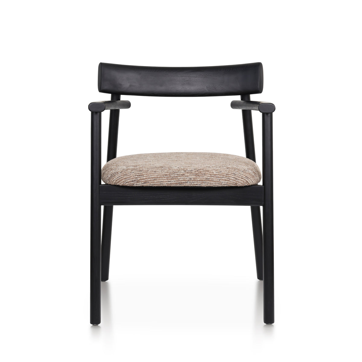 Chaise GAIA noir et tissu marron homa home