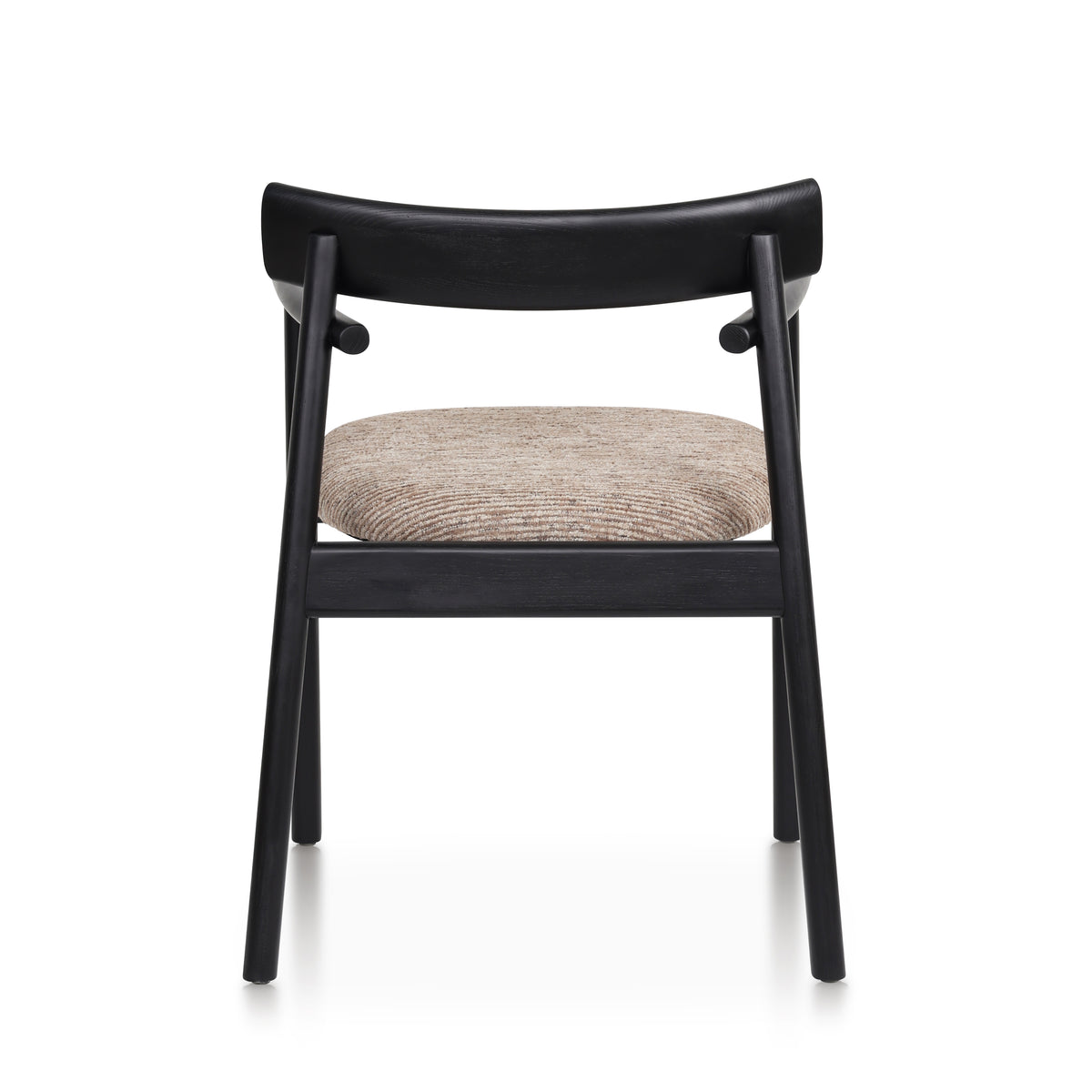 Chaise GAIA noir et tissu marron homa home