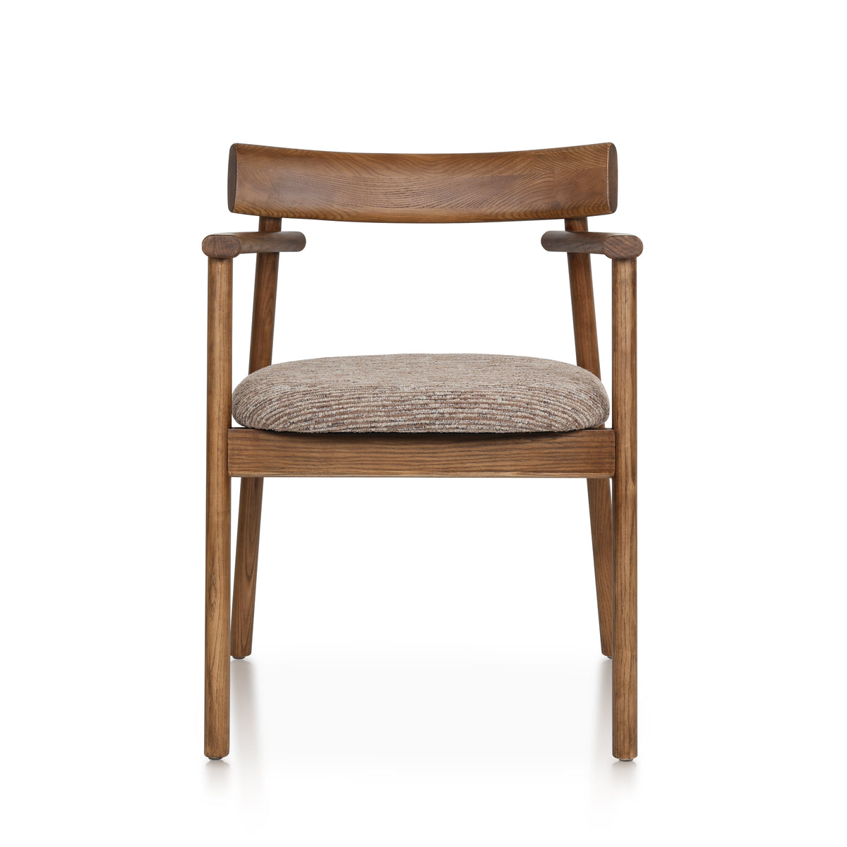 Chaise GAIA teinte noyer et tissu marron homa home