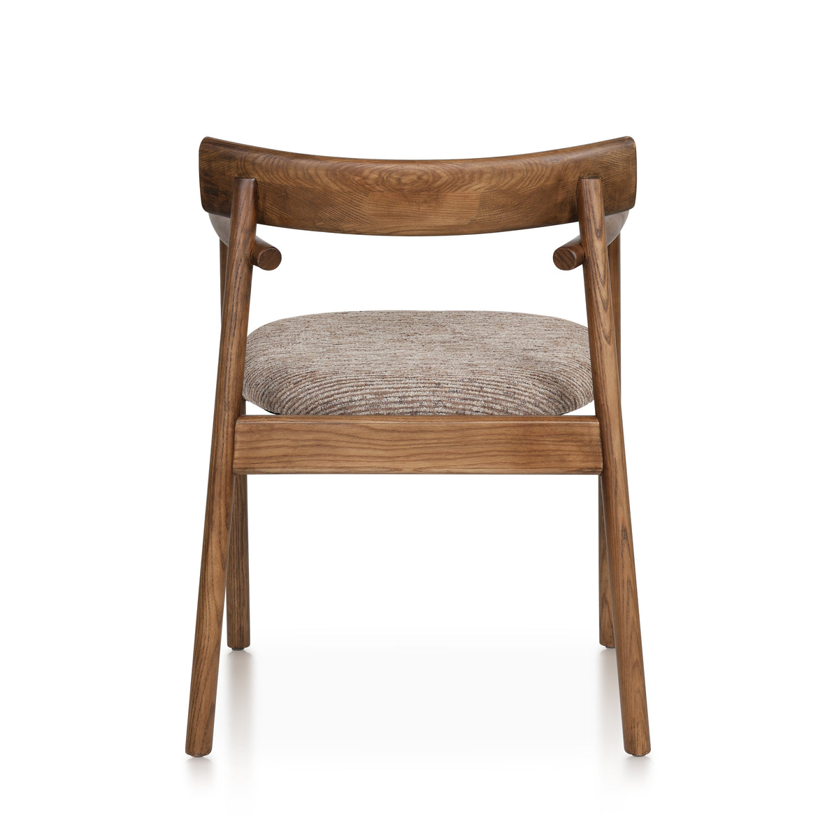 Chaise GAIA teinte noyer et tissu marron homa home