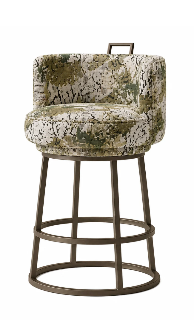 Tabouret DANA imprimé fleuri homa home