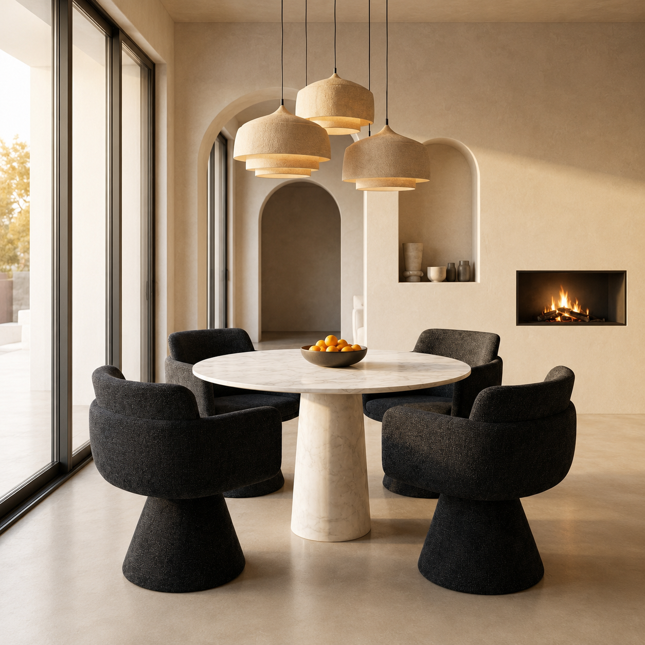 Fauteuil Pivotant Lexi Noir homa home