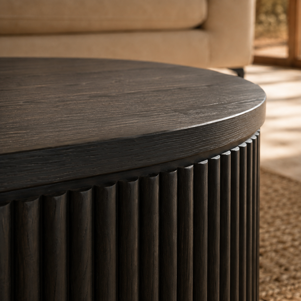 Table basse SYDNEY en orme noir homa home