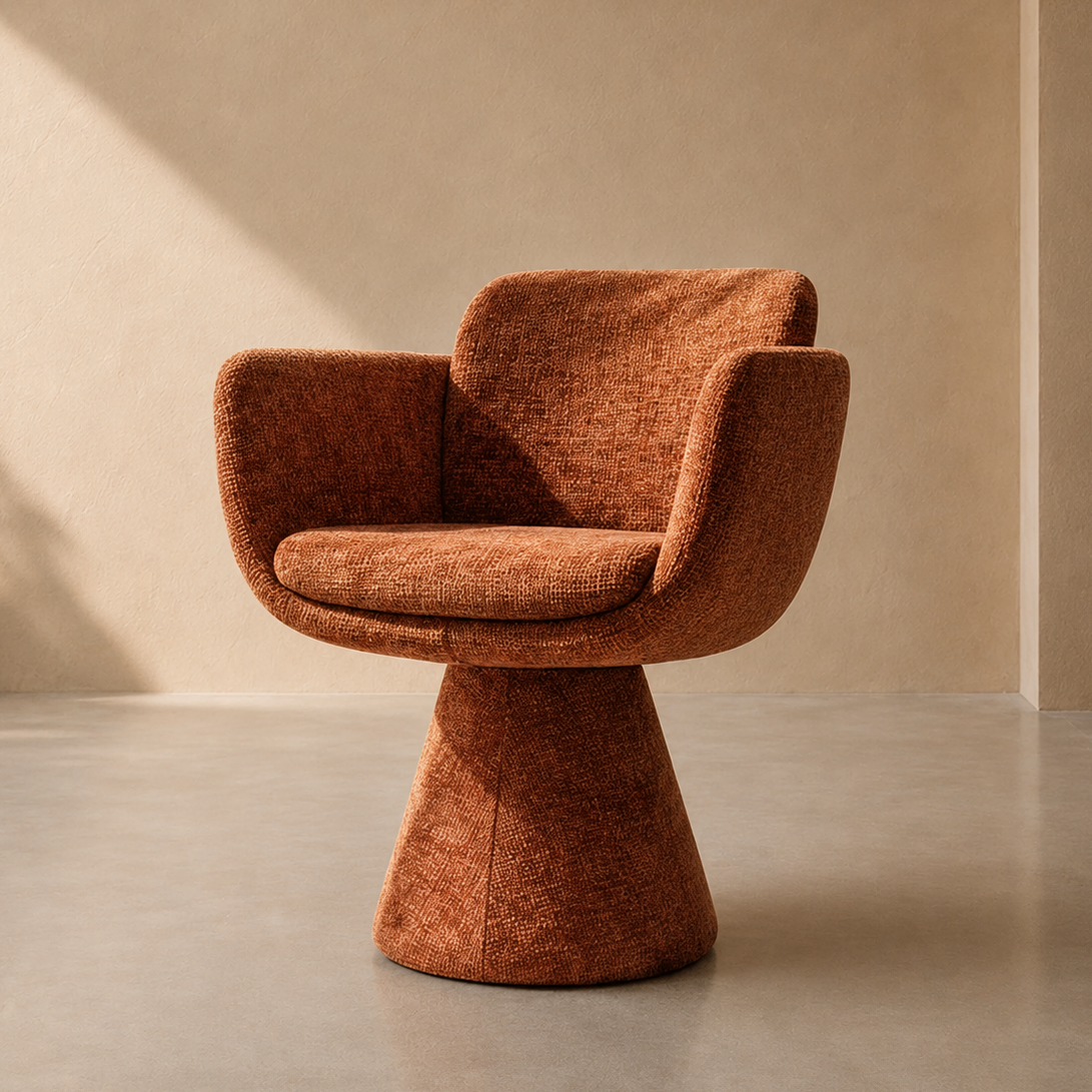 Fauteuil Pivotant Lexi Terre Cuite homa home