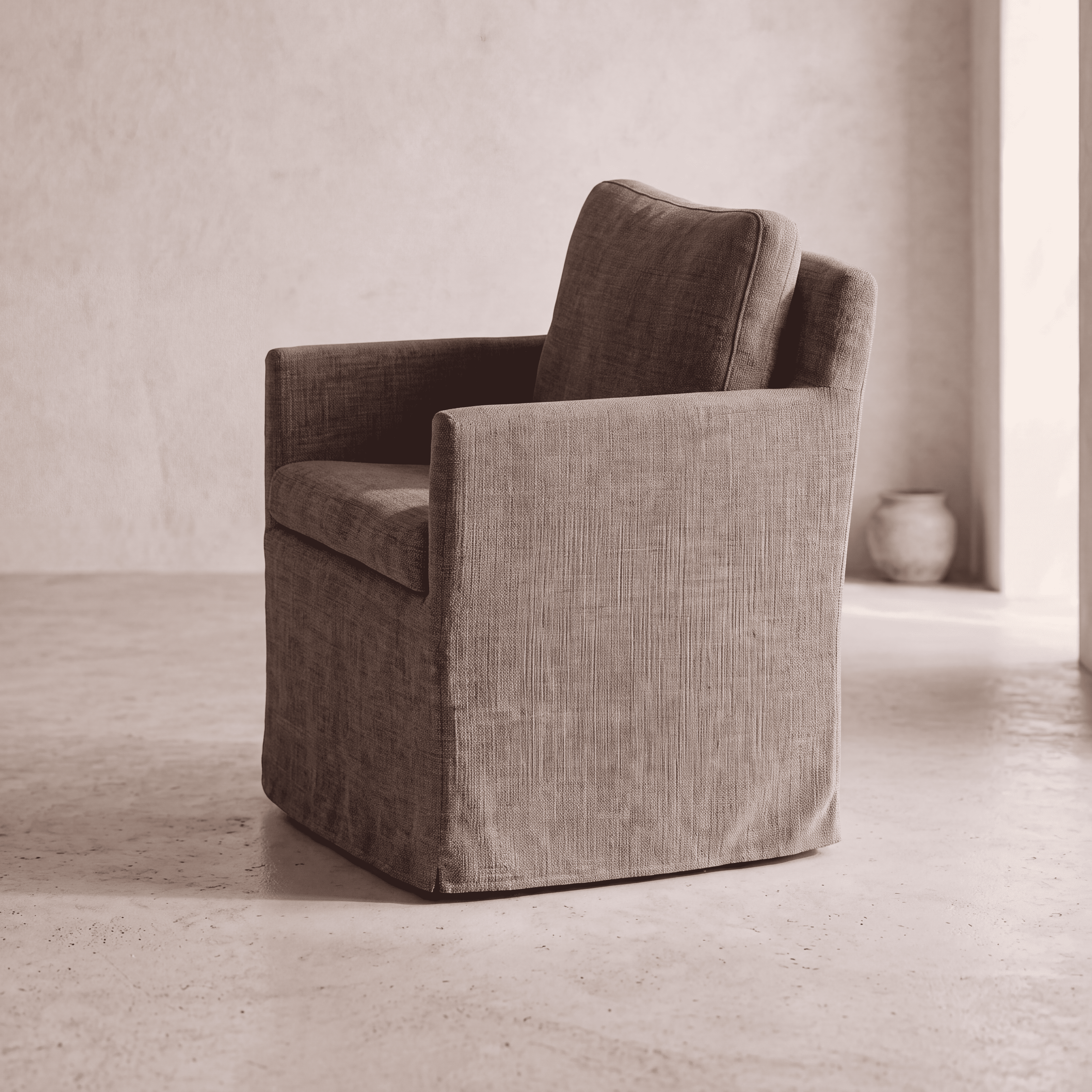 Fauteuil Carmel Lin Marron Homa Home