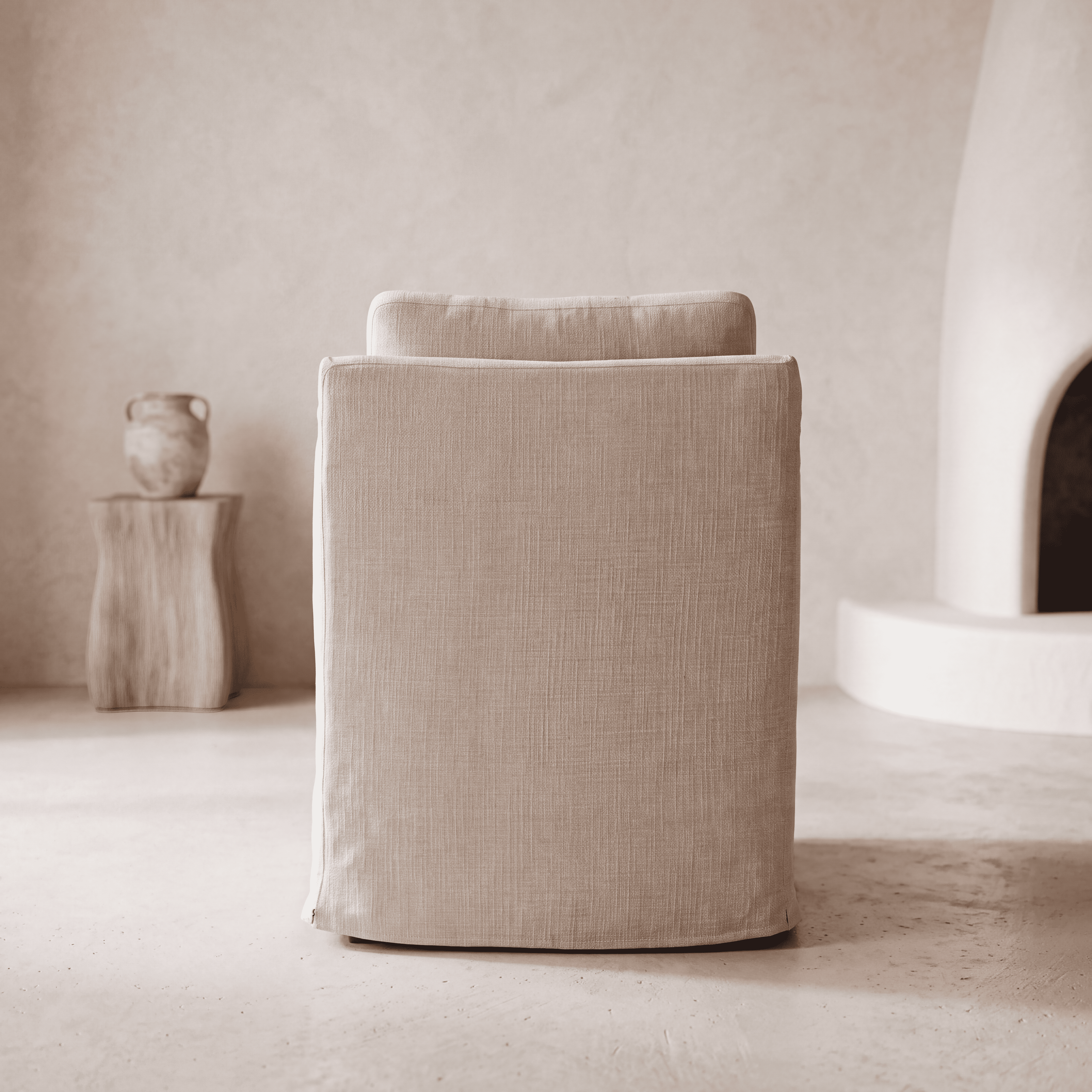 Fauteuil CARMEL Lin Beige Homa Home