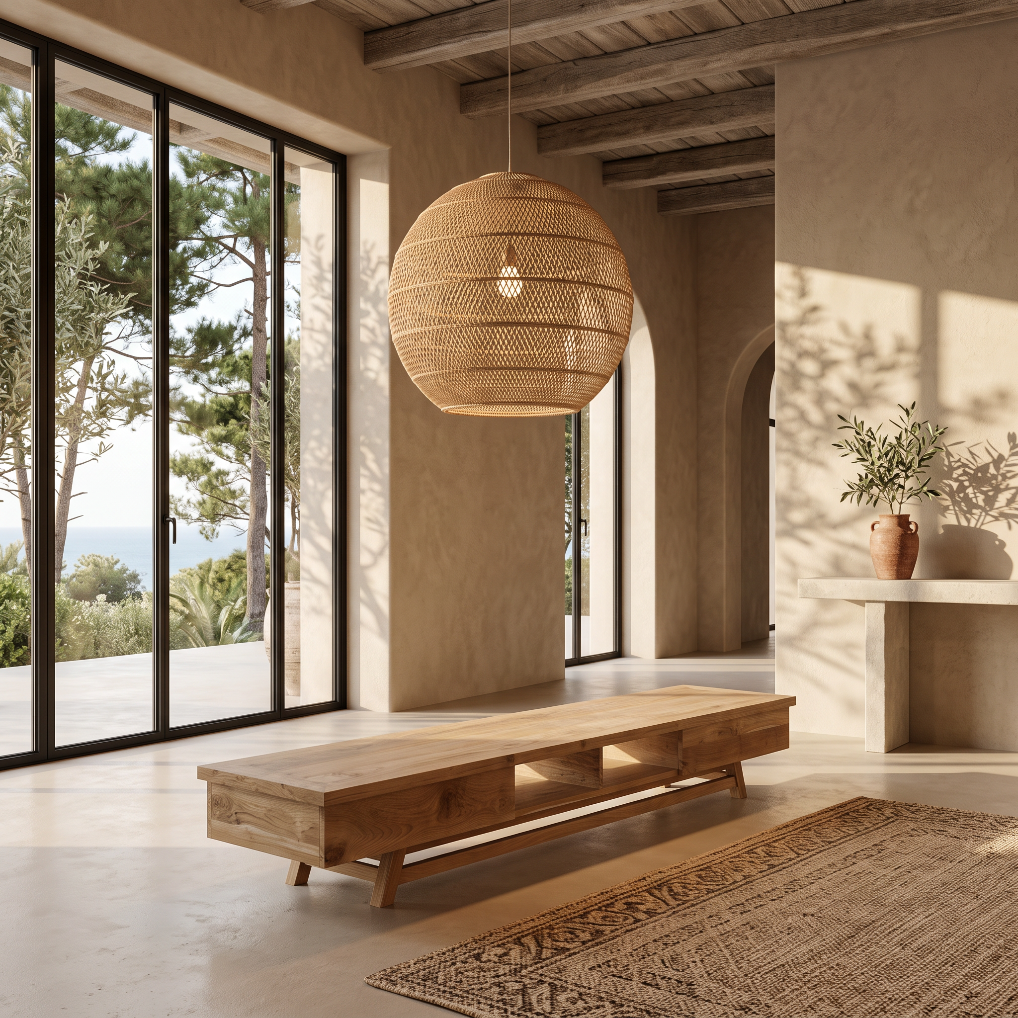Meuble TV FLORENCE en teck massif 180 cm homa home