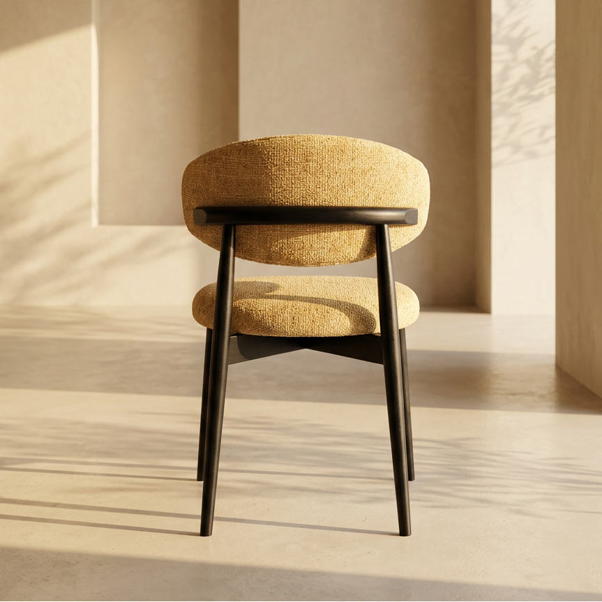 Chaise Jaspe Black & Yellow homa home