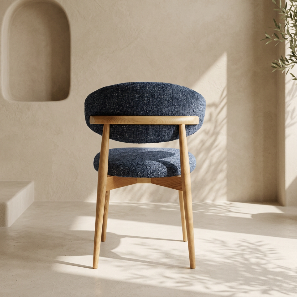 Chaise Jaspe Naturel & Bleu homa home