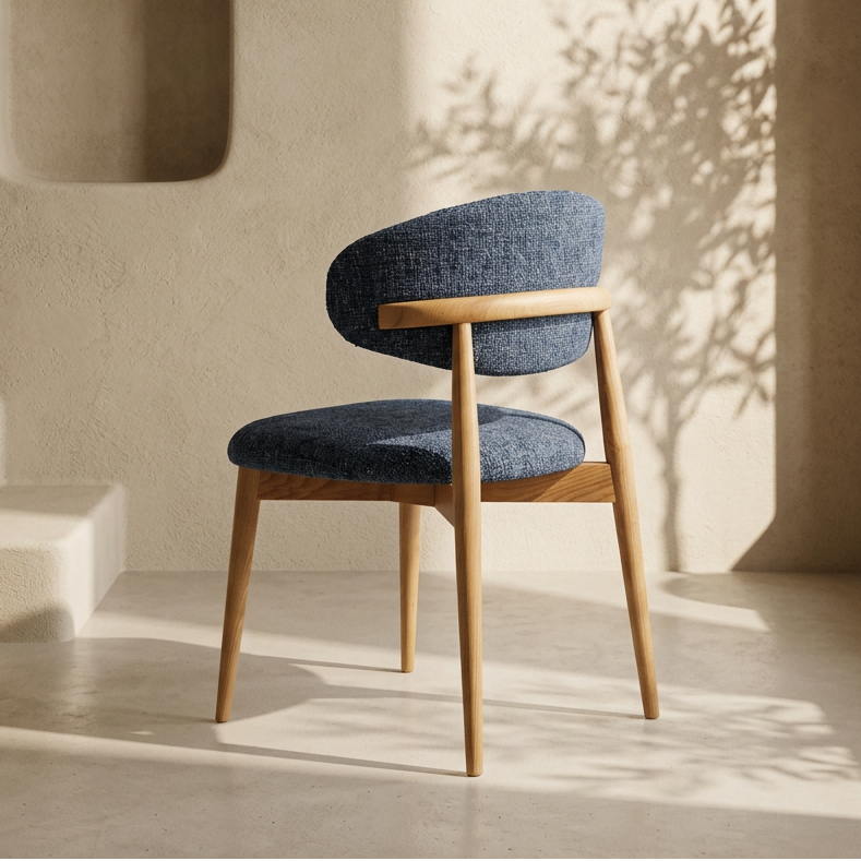 Chaise Jaspe Naturel & Bleu homa home