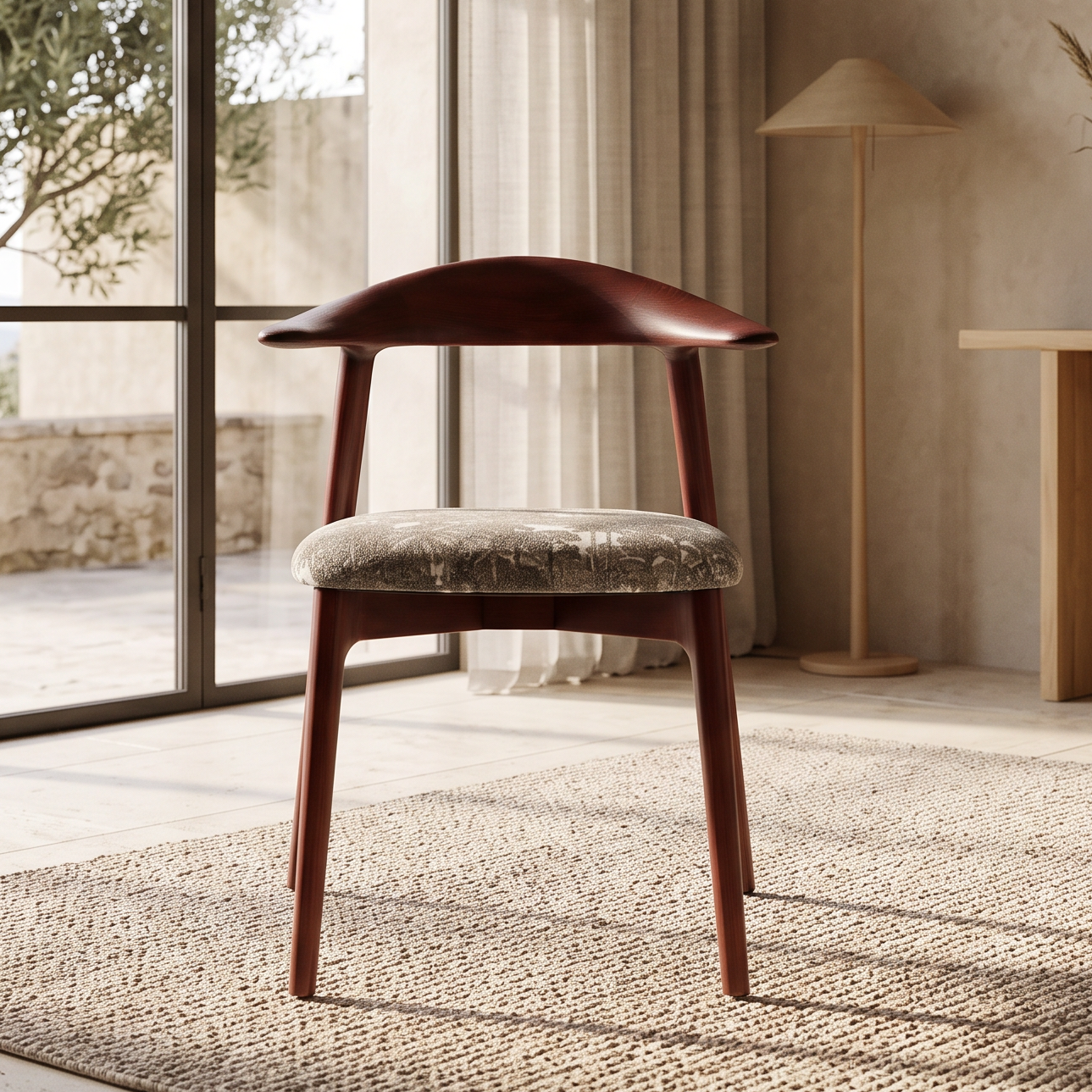 Chaise TORTUGA rouge grenat homa home