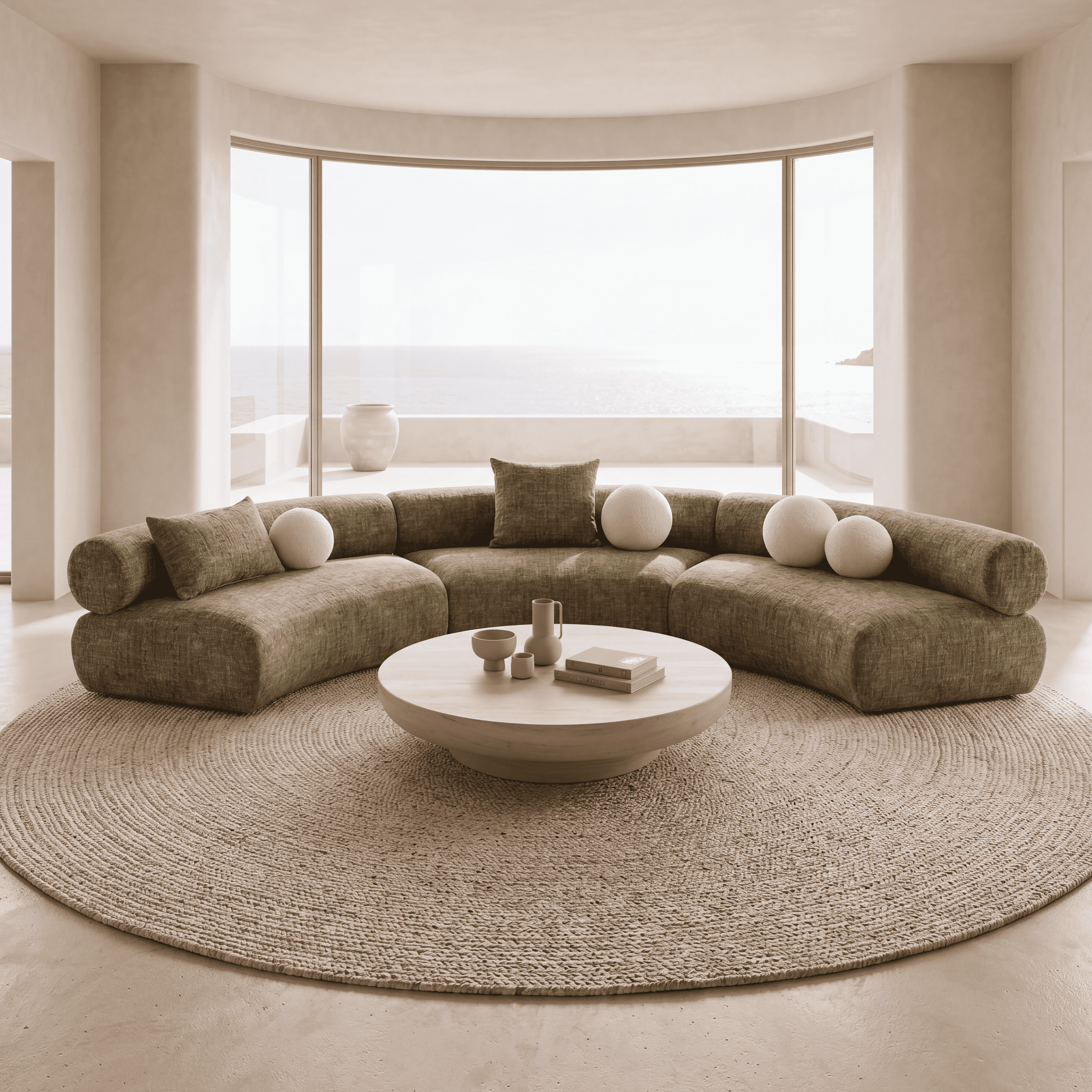 CANAPÉ MODULAIRE MADRID VERT ANIS homa home