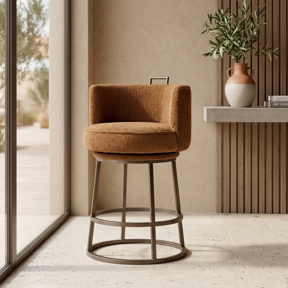 Tabouret DANA Camel L'Empreinte