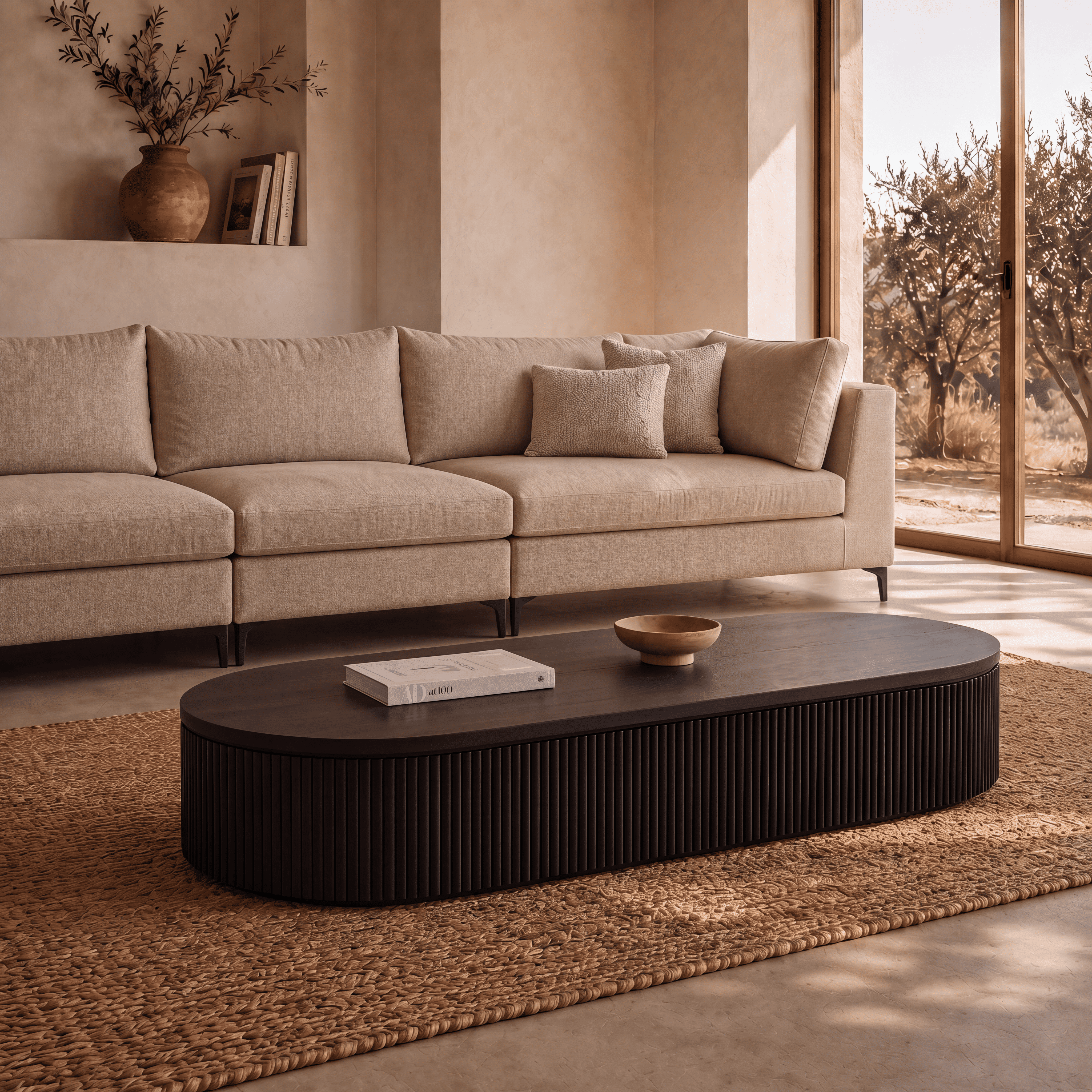 Table basse SYDNEY en orme noir homa home