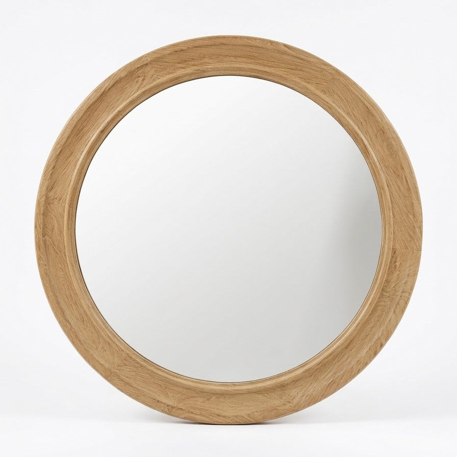 Miroir en Orme Recyclé Rond XXL