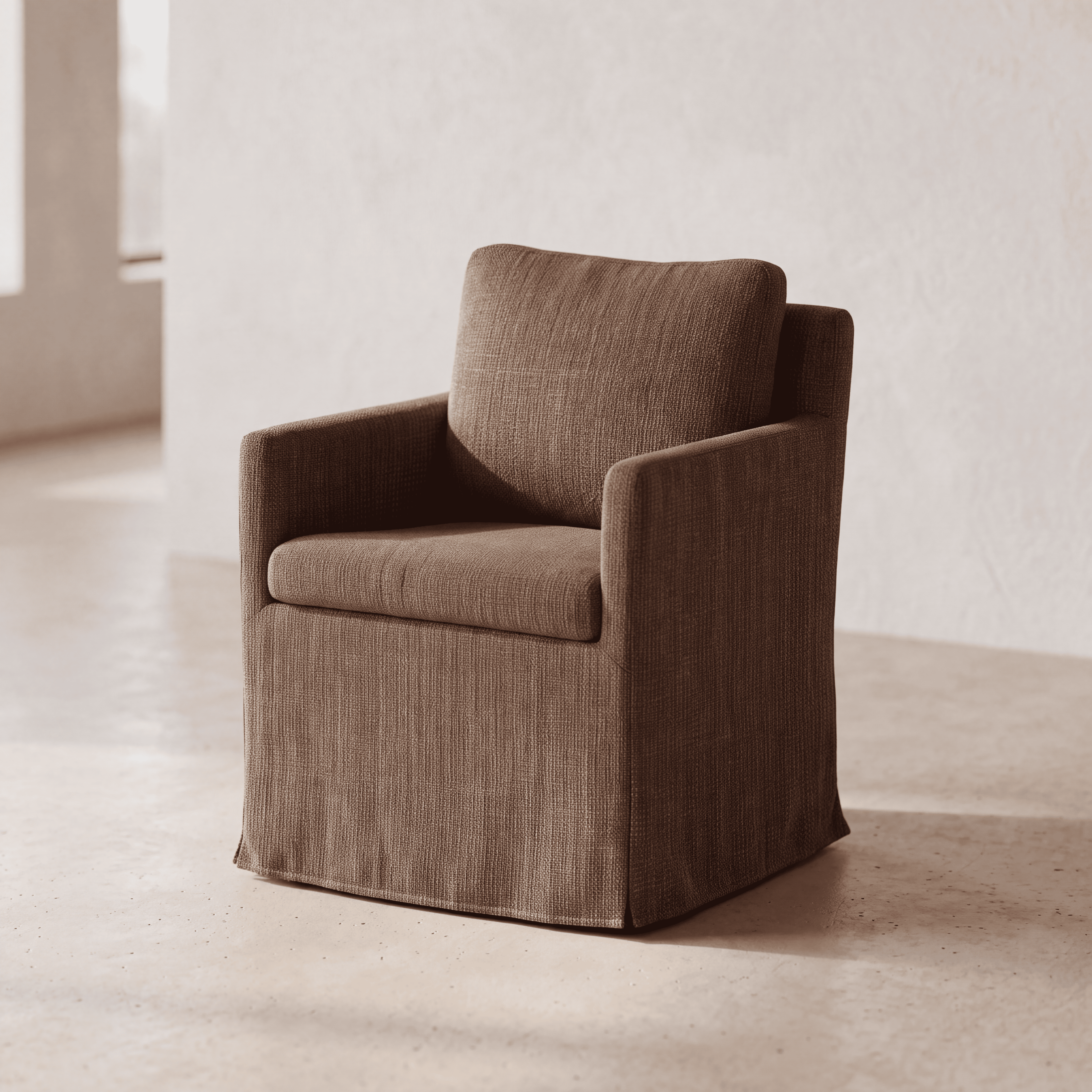 Fauteuil Carmel Lin Chocolat Homa Home