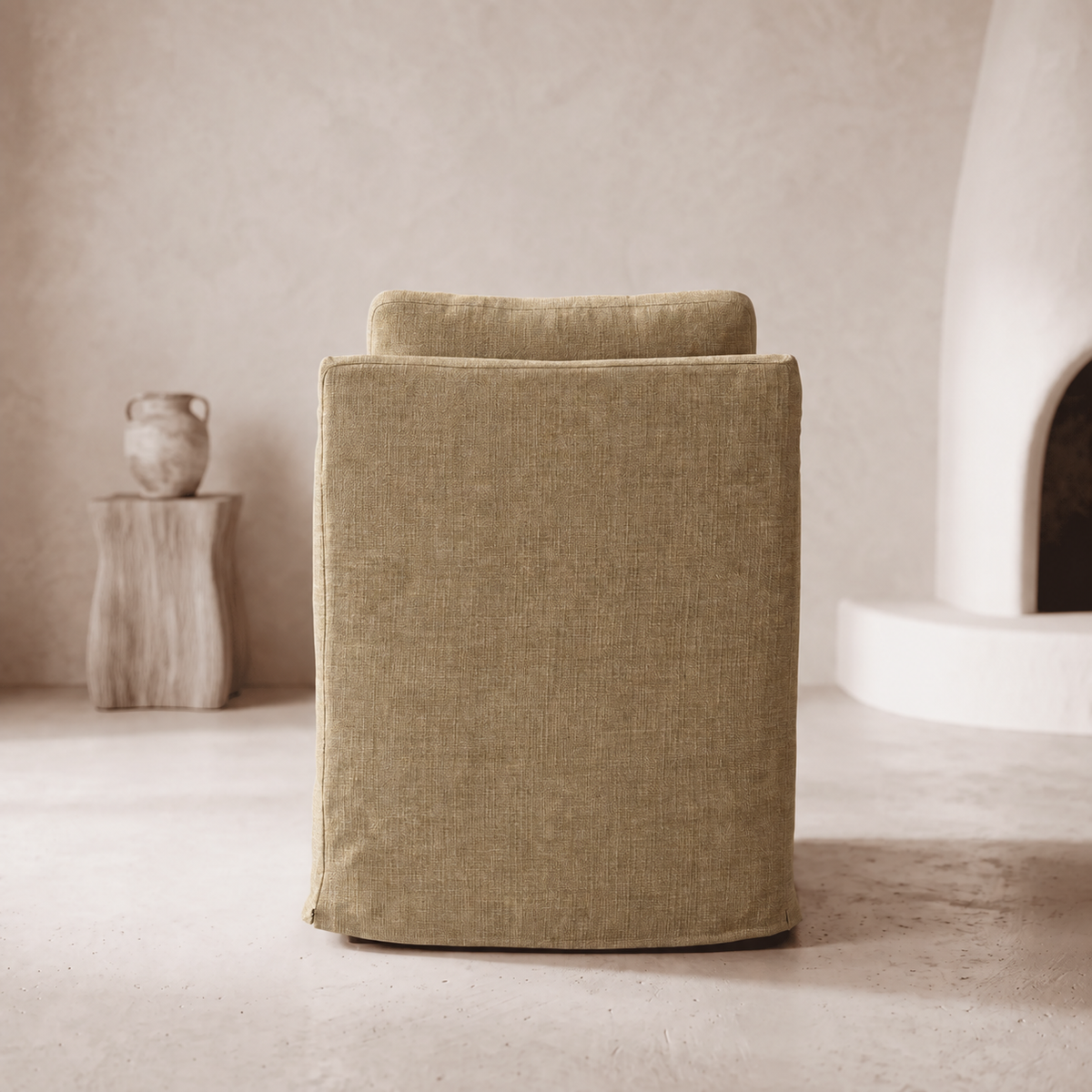 Fauteuil CARMEL Lin Beige Homa Home