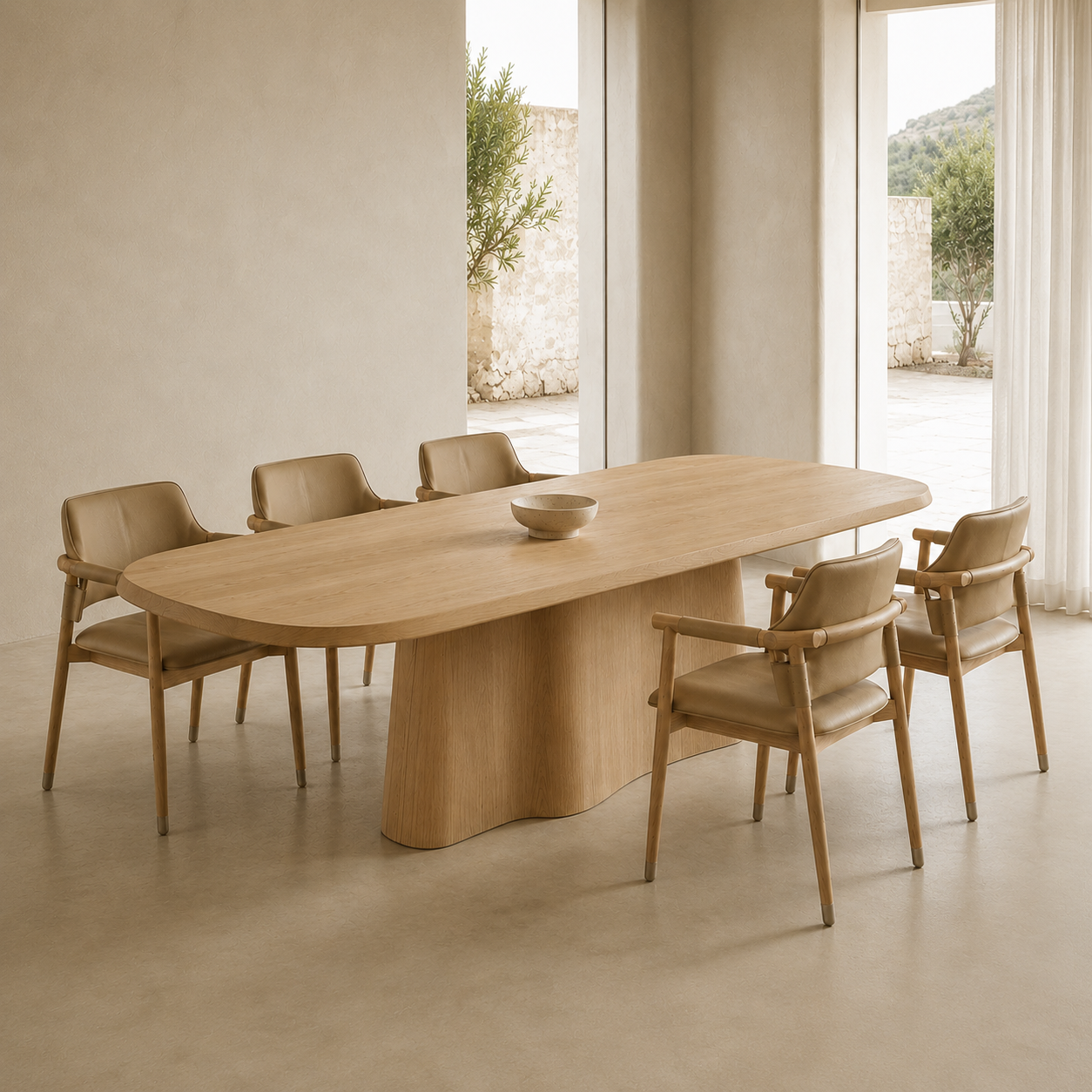 Table à manger Osaka en Orme clair 240 × 120 cm homa home