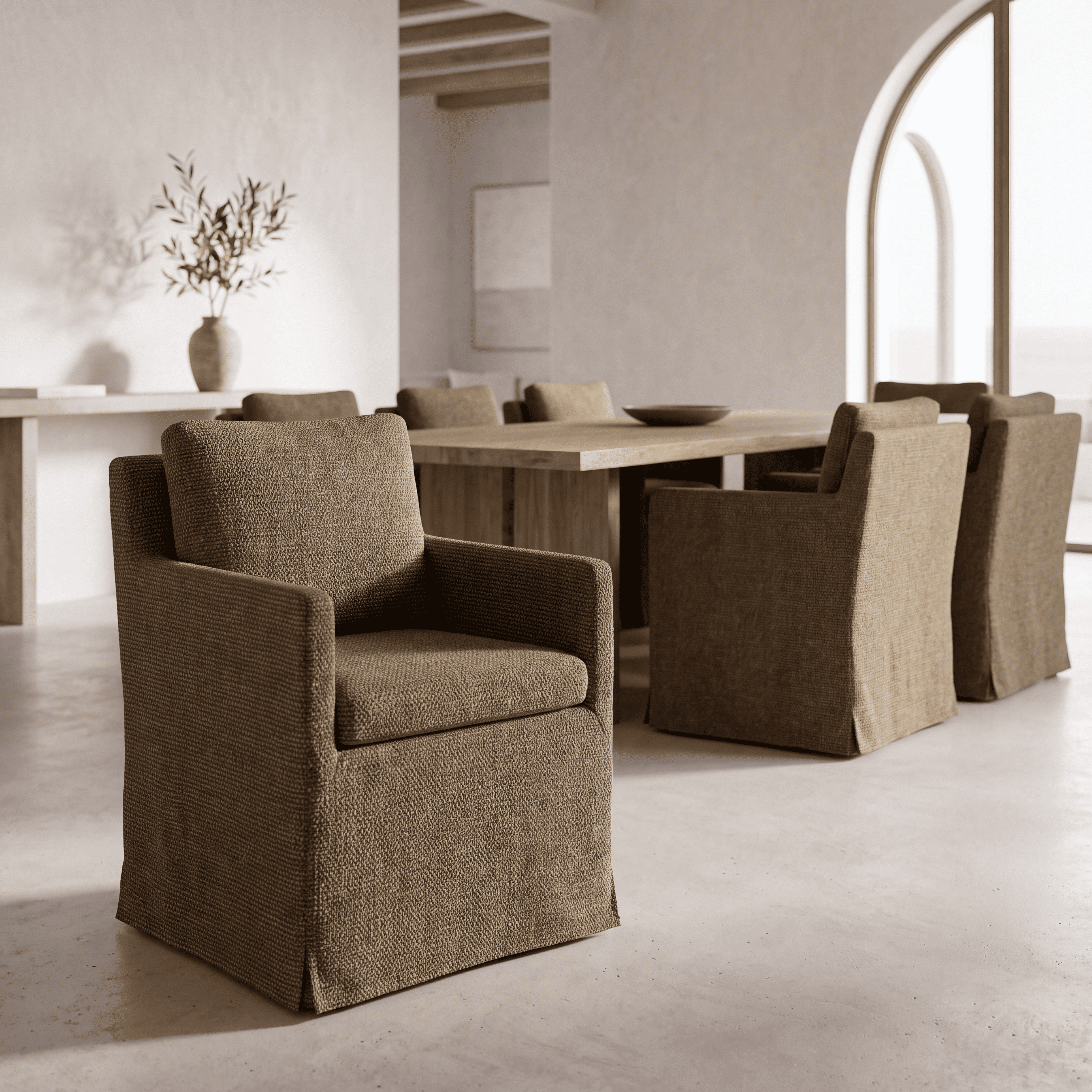 Fauteuil Carmel Lin Kaki Homa Home
