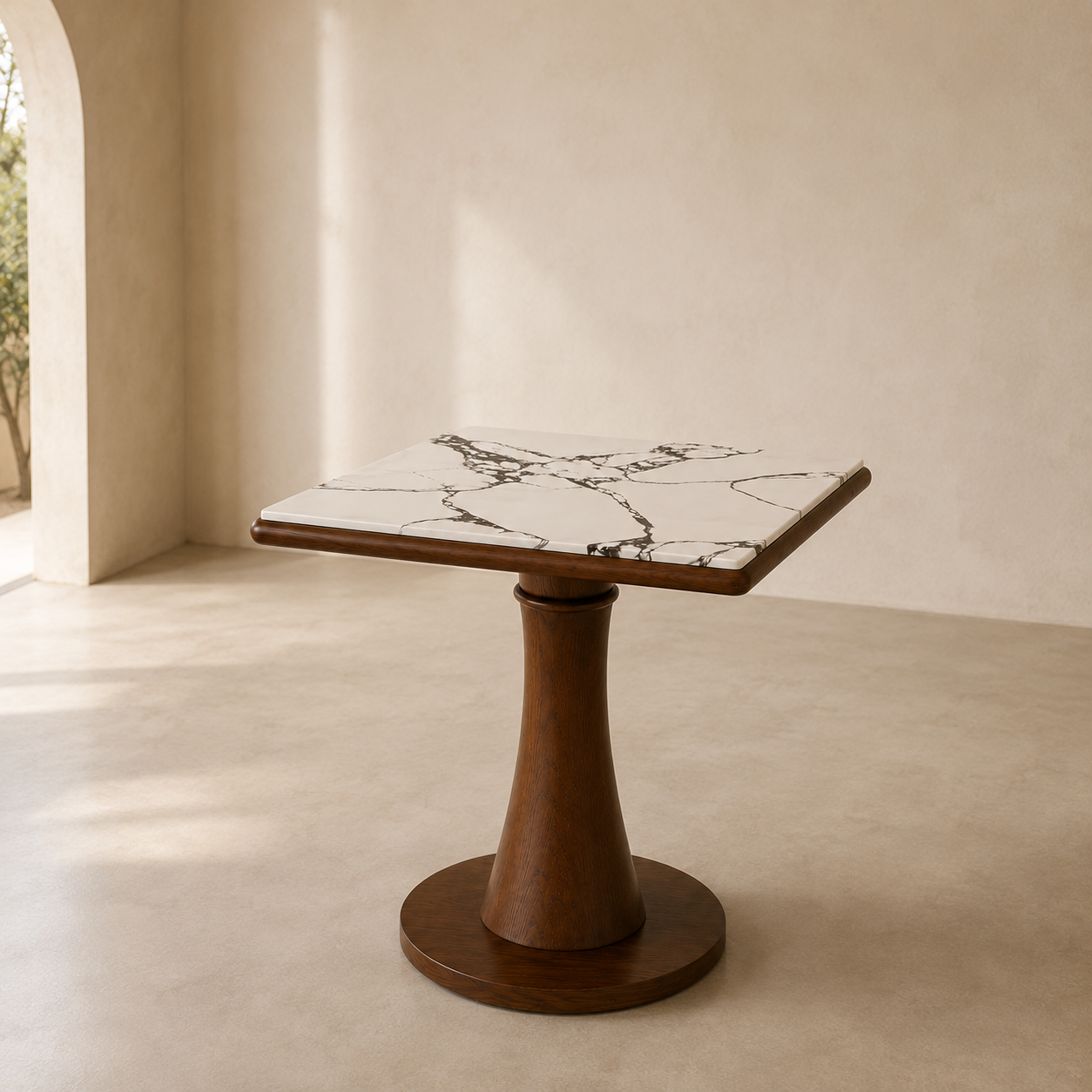 Table carré en céramique 75x75 cm