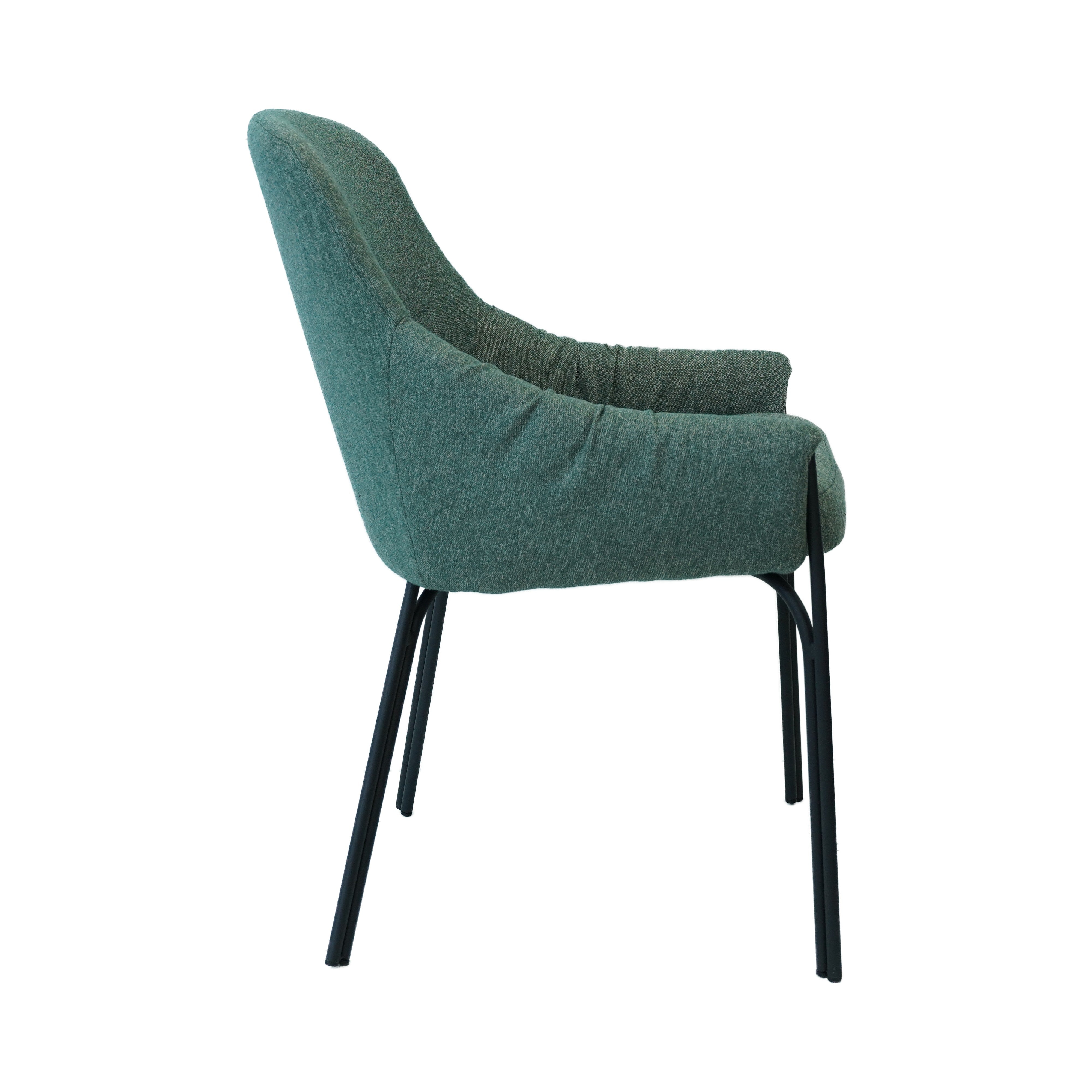 Chaise baquet Velvet vert L'Empreinte