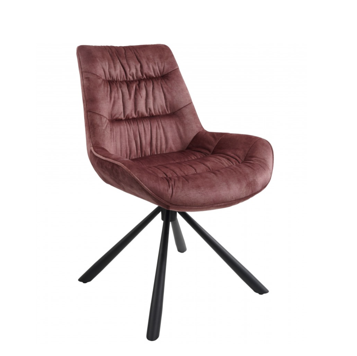 Chaise Velvet baquet pivotante rose L'Empreinte