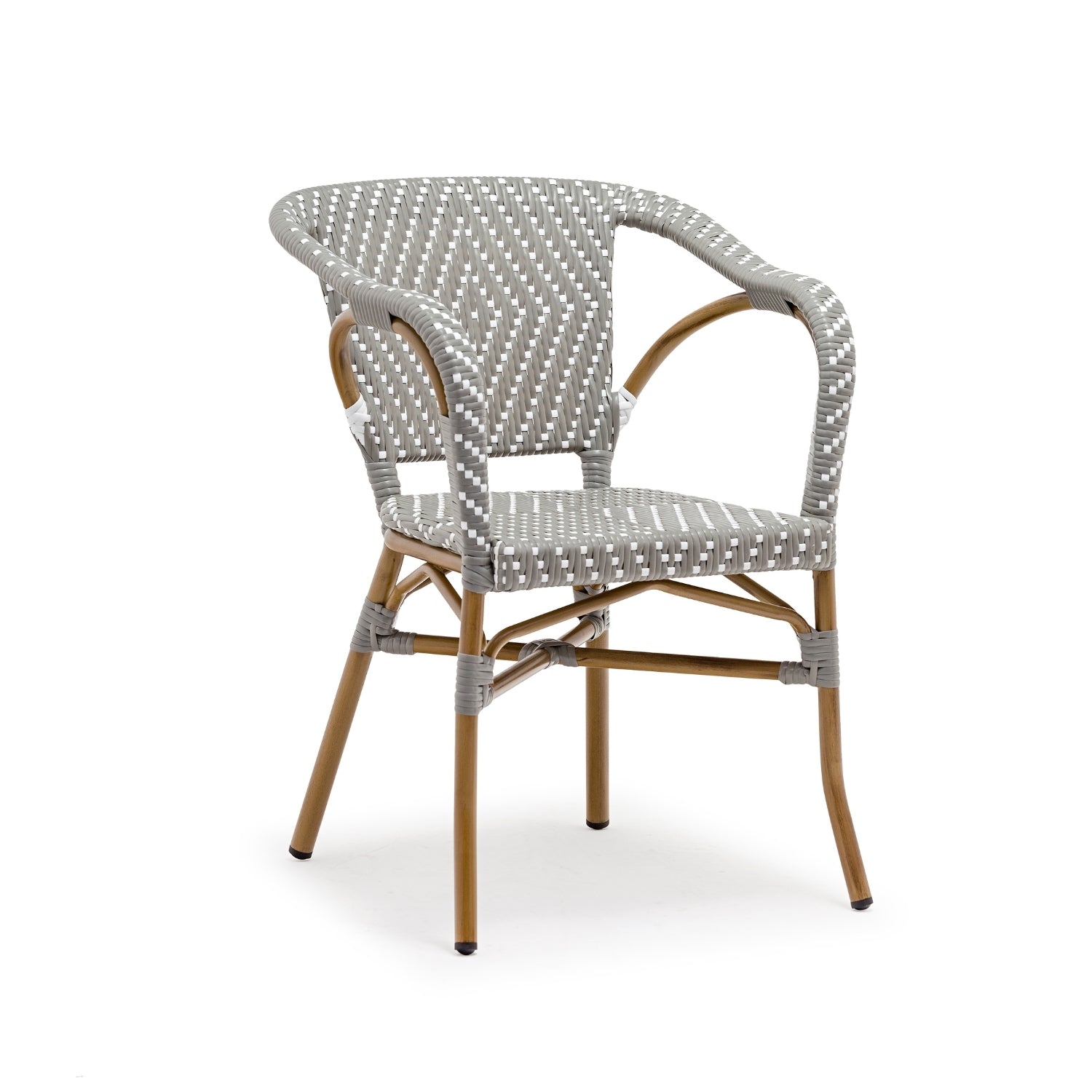 Fauteuil Dona motif gris/blanc homa home