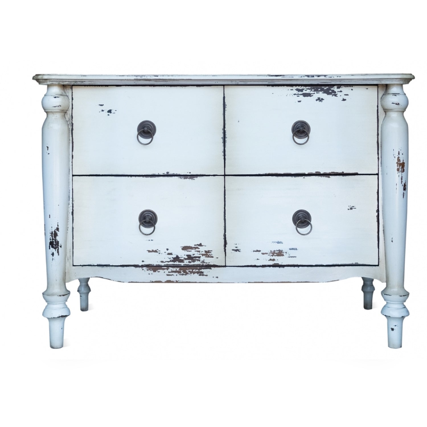 Commode Bubut blanche homa home
