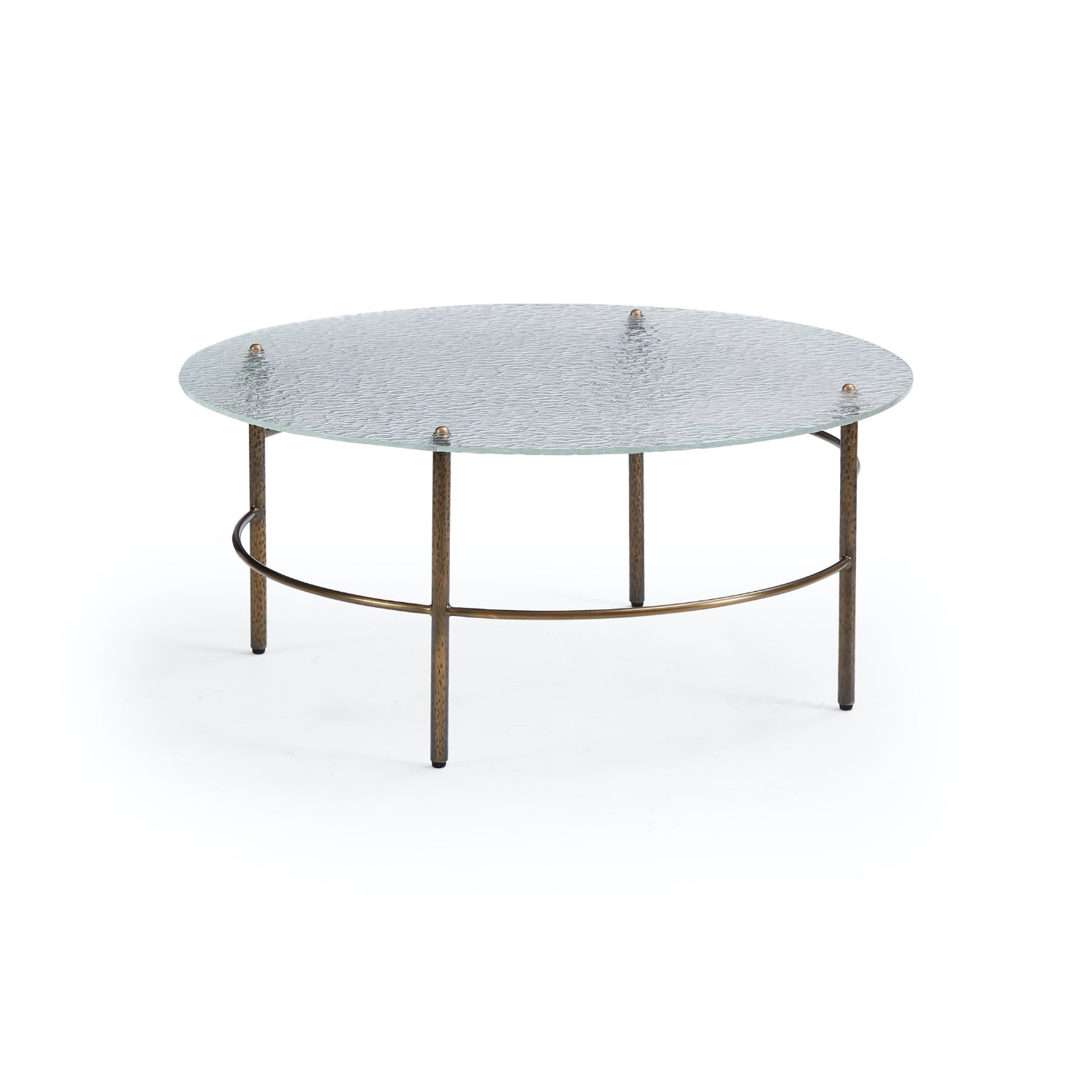 Trio de tables basses en verre bullé L'Empreinte
