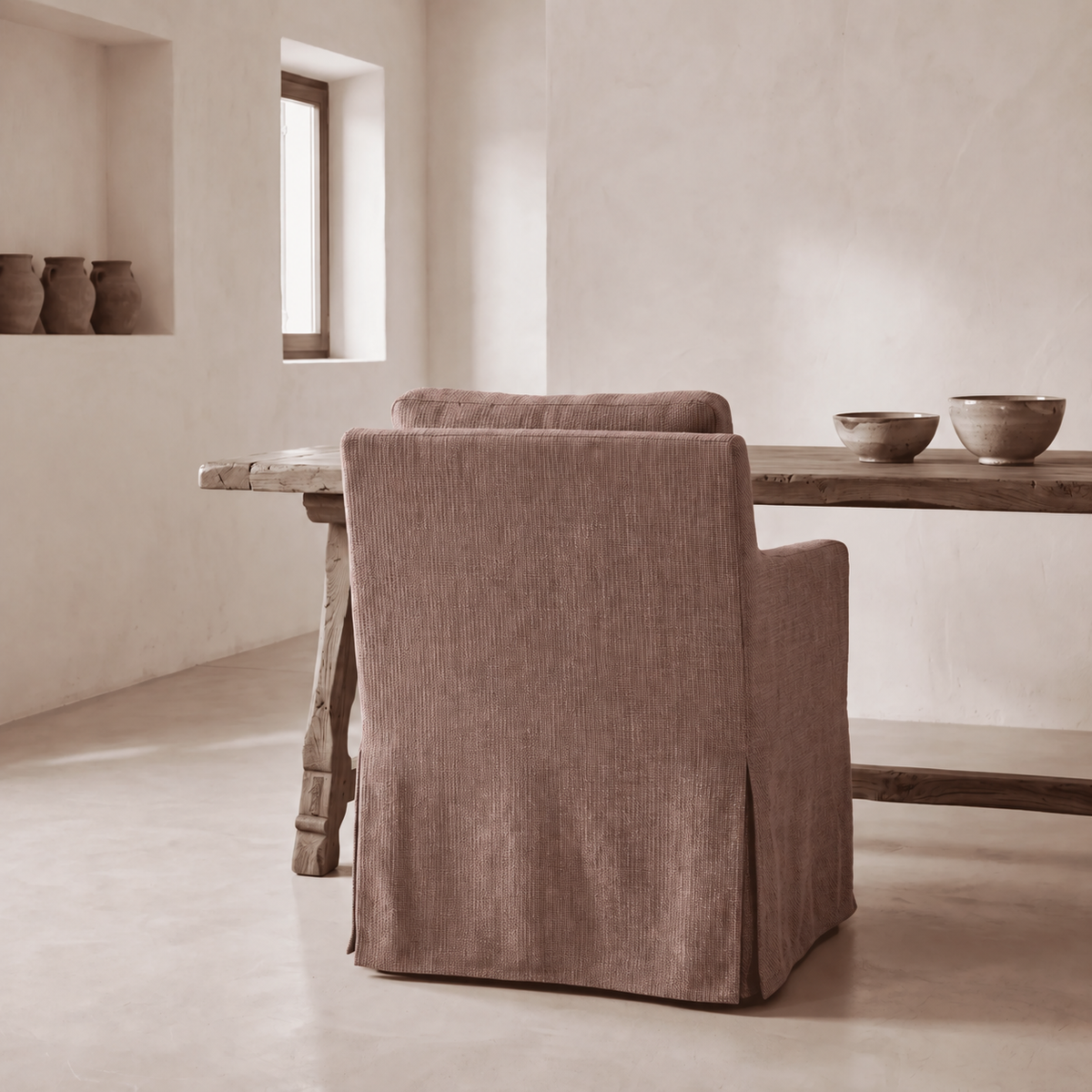 Fauteuil Carmel Lin Chocolat Homa Home