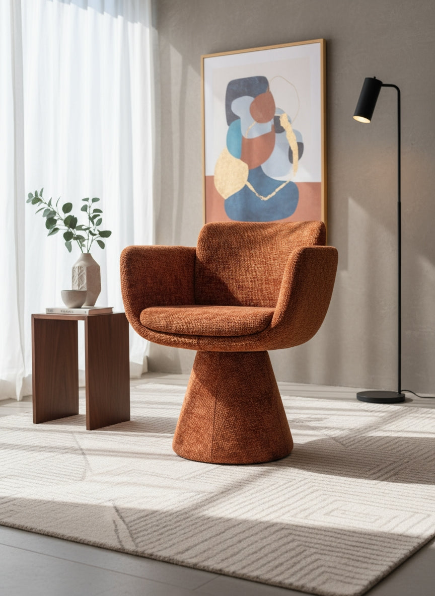 Fauteuil Pivotant Lexi Terre Cuite L'Empreinte