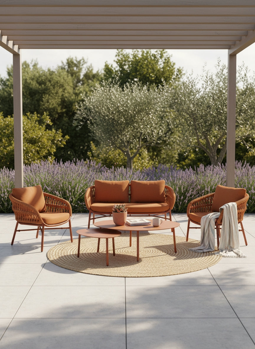 Salon complet HOLLY Terracotta